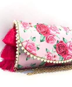 Vintage Floral Tassel Clutch - Image 4