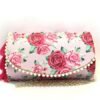 Vintage Floral Tassel Clutch