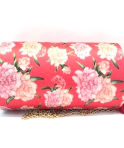 Alternative view of Vintage Floral Tassel Clutch (Red)