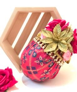 Rose Brocade Nariyal