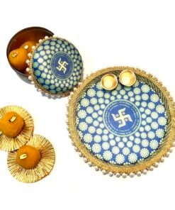 Swastika Pooja Thali with Sweet Box