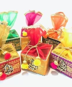 Alternative view of Square Ganpati tissue Sweet Box