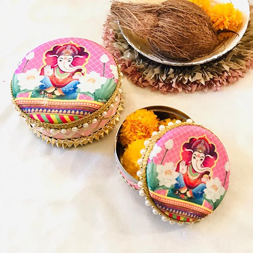 Ganesha Floral Sweet Box - Image 2