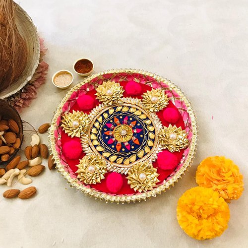 PomPom Gota Pooja Thali