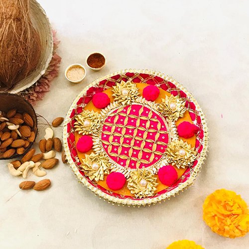 PomPom Gota Pooja Thali - Image 5
