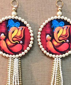Ganesha Multi coloured Pearl Tassle Wall hanging