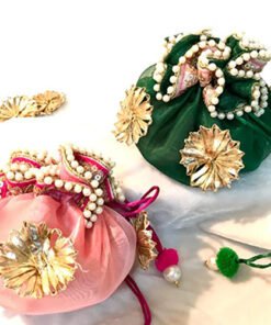 Alternative view of Organza Round Potli