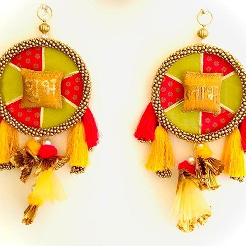 Shubh Labh motif tassle Wall hanging - Image 2
