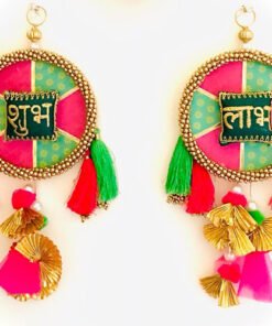 Shubh Labh motif tassle Wall hanging