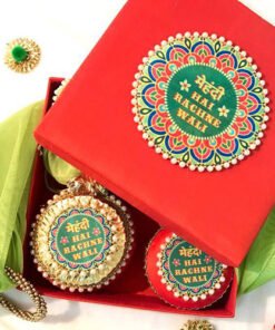 Alternative view of Mehendi hai rachne wali hamper