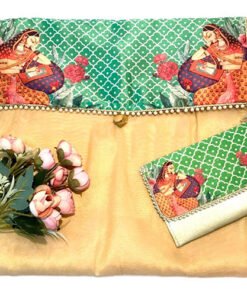 Alternative view of Maharani Brocade Saree Cover & cash envelope combo