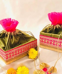 Raw silk fabric dry fruit box - Image 7