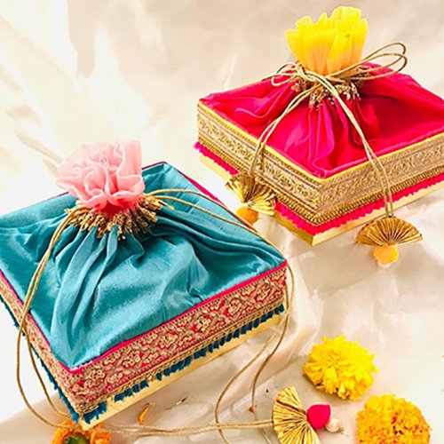 Raw silk fabric dry fruit box