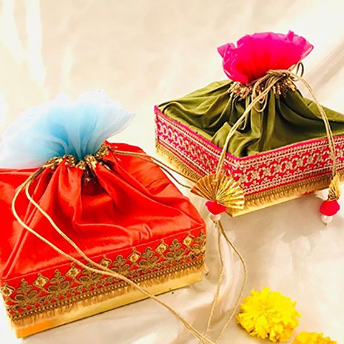 Raw silk fabric dry fruit box - Image 4