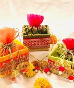 Raw silk fabric dry fruit box - Image 3