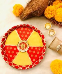 Rakhi Pooja Thali (8 inch with rakhi) - Image 6