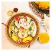 Ganpati Rakhi Pooja Thali (8 inch) with Rakhi