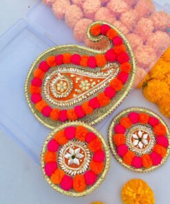 Paisley PomPom Floor Rangoli - Image 5