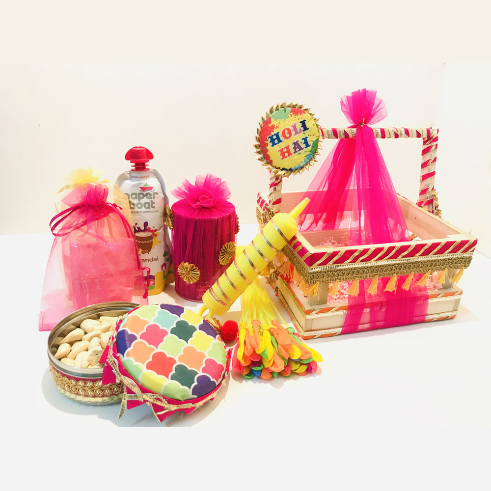 Midiron Holi Gift Hamper | Handmade Chocolate Box|Holi Party| Holi Festive  Item ( Premium Delicious and Tasty Chocolate Gift Combo with Prince Herbal  Gulal Box For Holi Celebration ) Pack Of 2 :