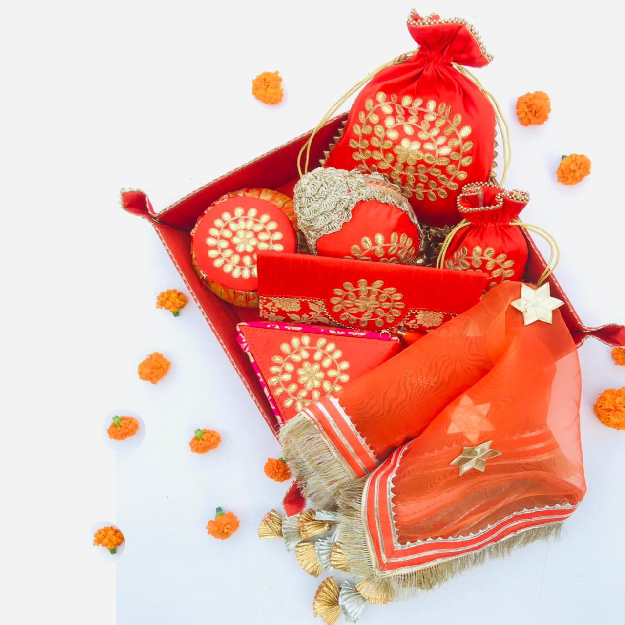 Gota Phool Trousseau Set - Image 3