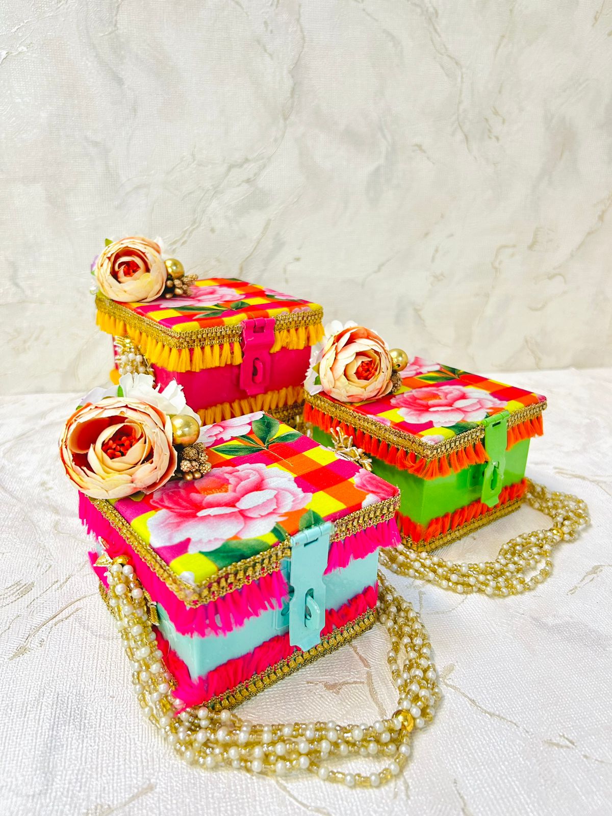 Vintage Floral Trunk - Image 2
