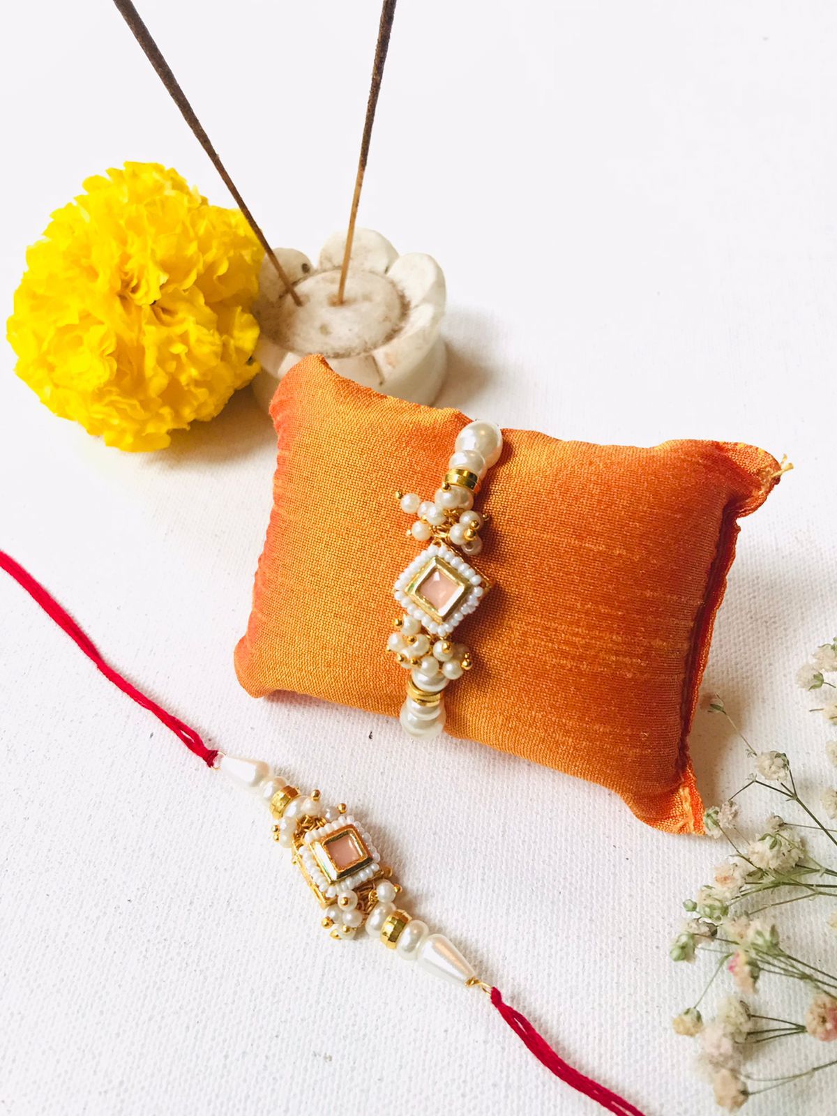Kundan Rakhi & Lumba Set - Image 2