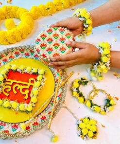 Alternative view of Floral Haldi Platter