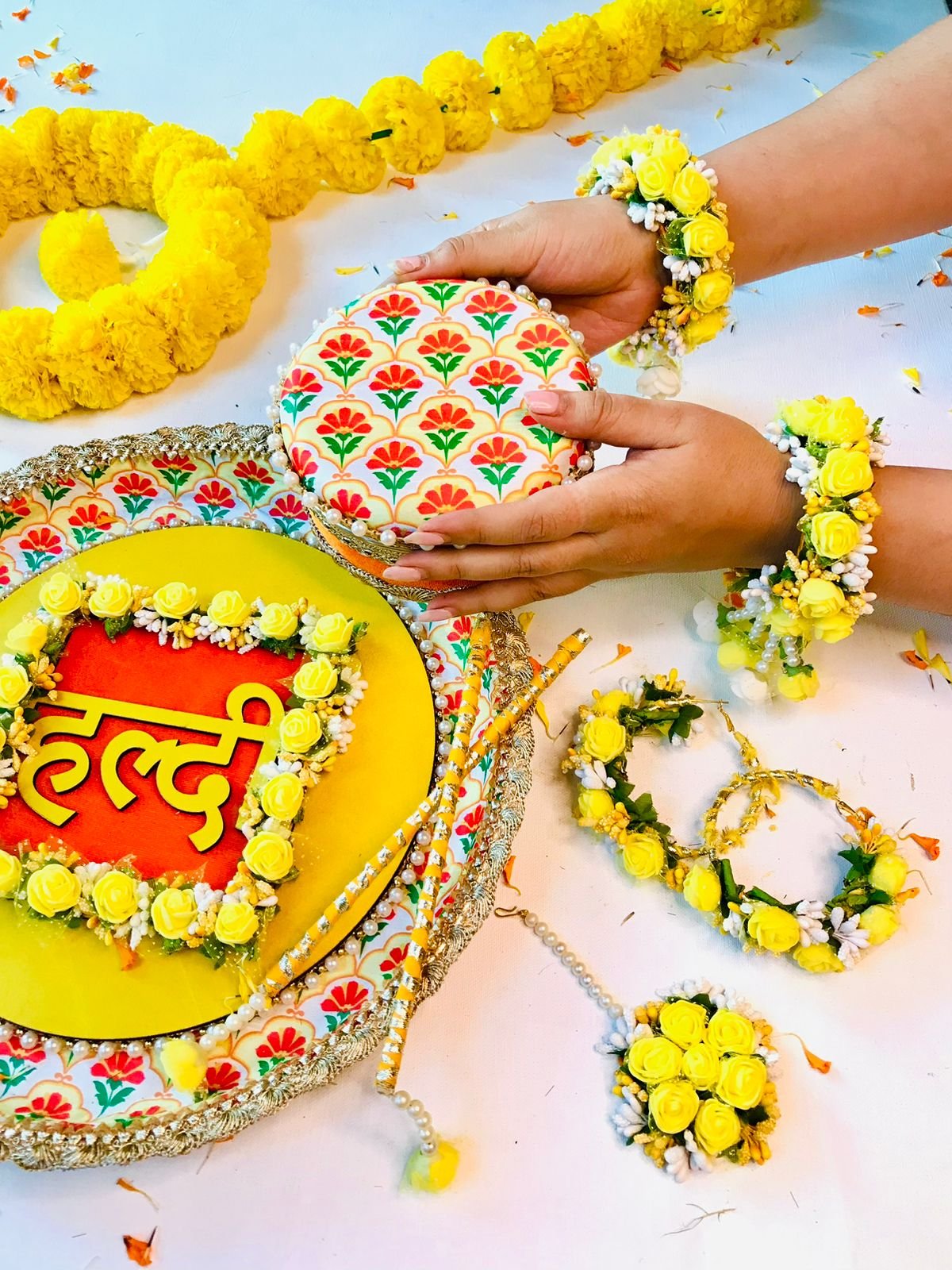 Floral Haldi Platter - Image 2