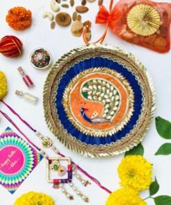 Alternative view of Mayur Rakhi Thali Set