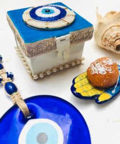 Evil Eye Rakhi Trunk Hamper - Image 3