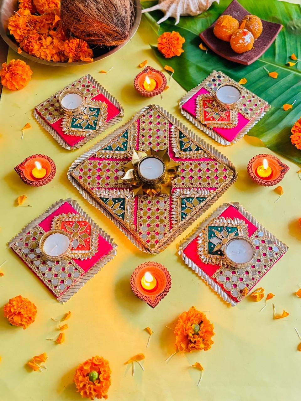 Meena kumari floor rangoli