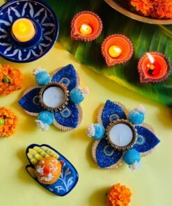 Mor Pankh Candle & Shubh Labh Set