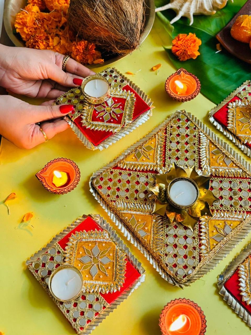 Meena kumari floor rangoli - Image 3