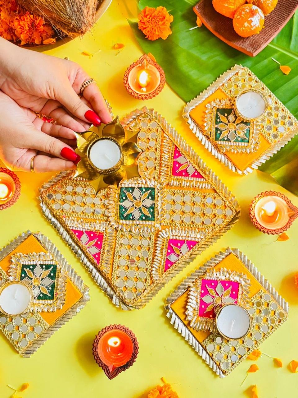 Meena kumari floor rangoli - Image 4