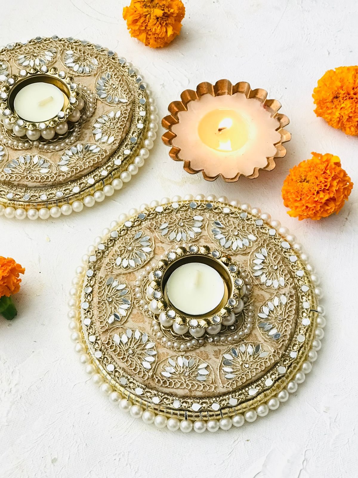 Mirror Candles Rangoli