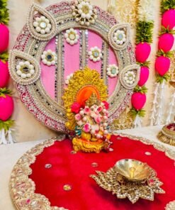 Lotus Theme Ganesha Backdrop
