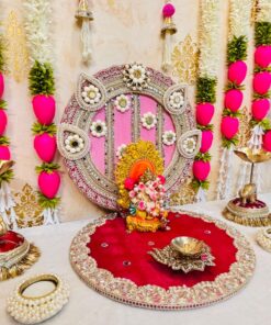 Lotus Theme Ganesha Backdrop - Image 6