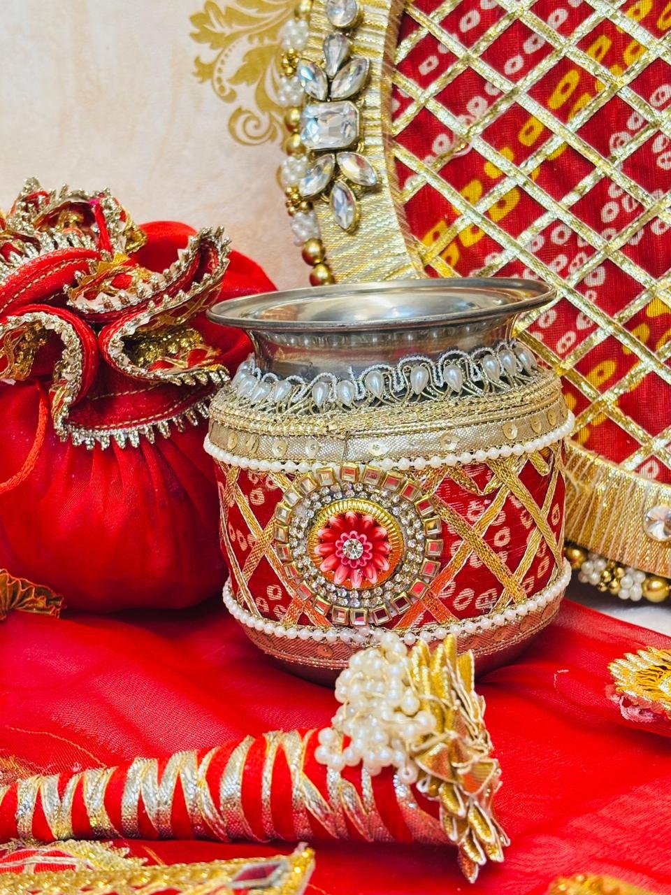 Sindoori Karwacauth set - Image 3