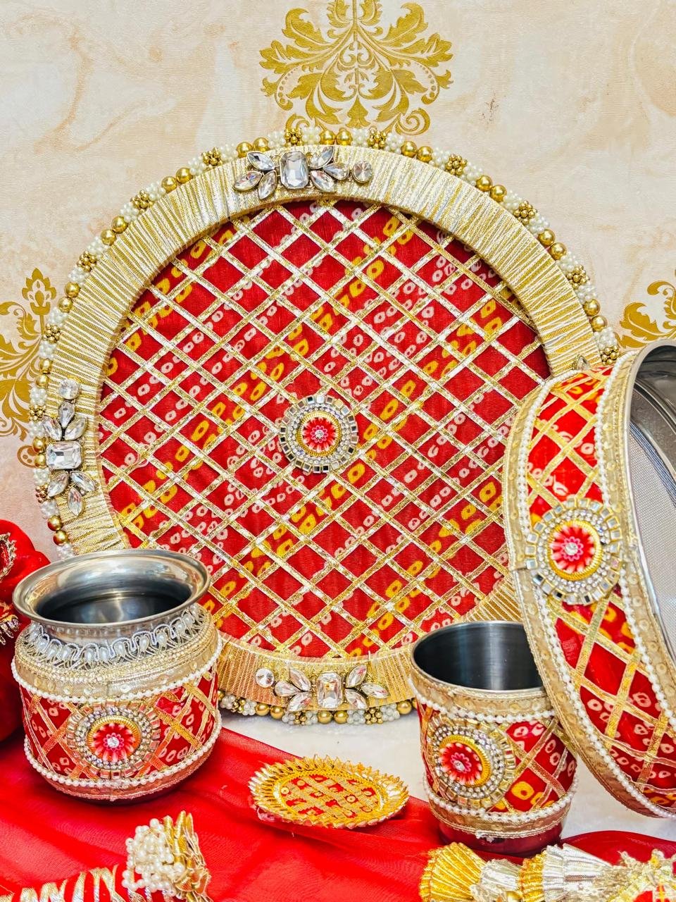 Sindoori Karwacauth set