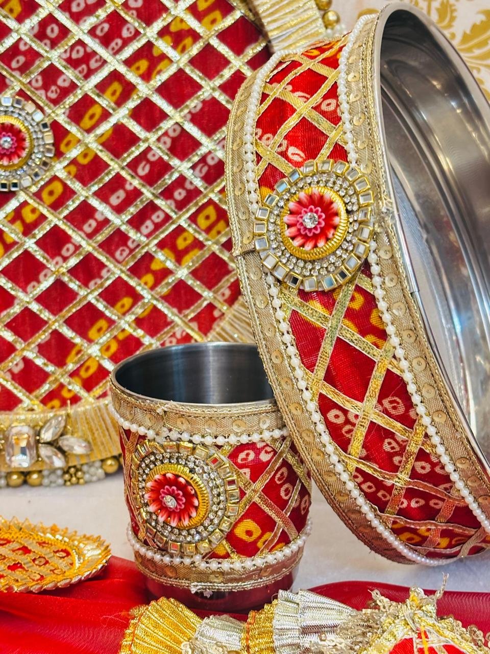 Sindoori Karwacauth set - Image 5