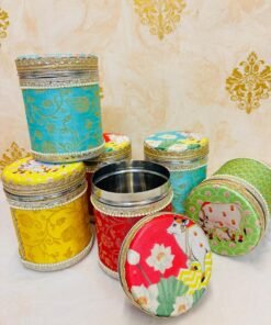 Pichwai Round Steel Boxes - Image 3