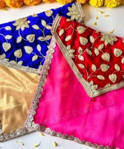 Alternative view of Velvet gotapatti saree covers