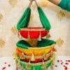 Velvet Cane Baskets with tissue Handle