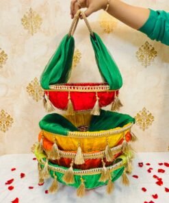 Velvet Cane Baskets with tissue Handle
