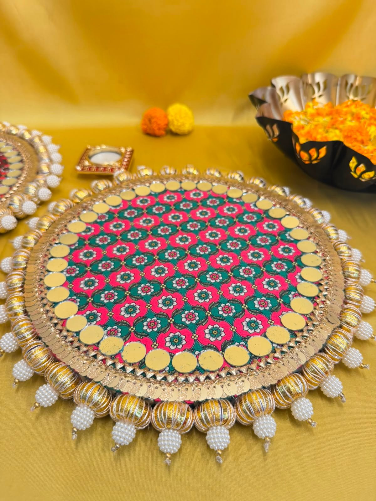 Digital Print Reversible Mirror Rangoli