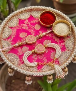 Brocade Rakhi Thali Platter - Image 3