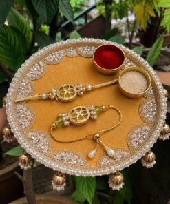 Brocade Rakhi Thali Platter