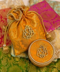 Banarasi Brocade Ganesha Potli and Box Combo - Image 3