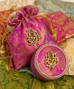 Banarasi Brocade Ganesha Potli and Box Combo - Image 4