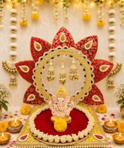Ganpati Lotus Backdrop